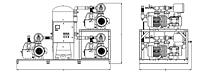 Laboratory Lubricated Oil Sealed Rotary Vane Triplex Tank Mounted Vertical Vacuum System with Premium Controls
