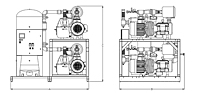 Laboratory Lubricated Oil Sealed Rotary Vane Duplex Tank Mounted Vertical Vacuum System with Premium Controls - 2
