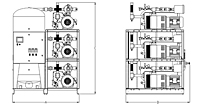 Laboratory Lubricated Oil Sealed Rotary Vane Triplex Tank Mounted Vertical Vacuum System with Premium Controls - 2