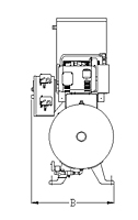 3 to 5 hp Scroll Tankmount Duplex Pumps with Refrigerated Dryer - 3