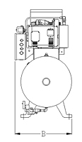 3 to 5 hp Scroll Tankmount Simplex Pumps with Refrigerated Dryer - 3