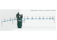 1-2 Bay Compressed Air Piping Kit