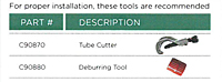 For Proper Installation of 3-4 Bay Compressed Air Piping Kit These Tools are Recommended