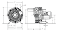 1040 Millibar (mbar) Rated Pressure and 100 Cubic Feet per Minute (ft³/min) Air Flow Regenerative Blower - 2