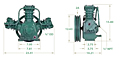 Model BWA - Matrix CESCAA - Single Stage - Horizontal Compressor