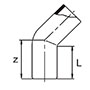45 Degree Elongated Elbows