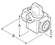Wilkerson Modular 3-Way Shut-off Valve - 16/26" Series"